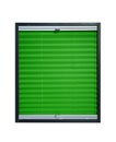 Pleated blind - dark green color