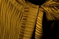 Pleated Fabric in long line drape with shadow Royalty Free Stock Photo