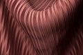 Pleated Fabric in long line drape with shadow Royalty Free Stock Photo