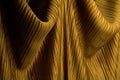 Pleated Fabric in long line drape with shadow Royalty Free Stock Photo