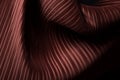 Pleated Fabric in long line drape with shadow Royalty Free Stock Photo