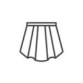 Pleated skirt line icon