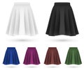 Pleated skirts set template.