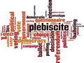 Plebiscite word cloud Royalty Free Stock Photo