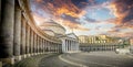 Plebiscito Square or Piazza del Plebiscito in Naples, Italy Royalty Free Stock Photo