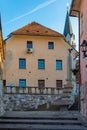 Plecnik staircase and arcades in Kranj, Slovenia Royalty Free Stock Photo