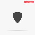 Plectrum, Guitar Pick flat vector icon