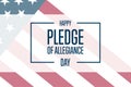 Pledge of Allegiance Day. December 28. Holiday concept. Template for background, banner, card, poster with text