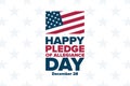 Pledge of Allegiance Day. December 28. Holiday concept. Template for background, banner, card, poster with text