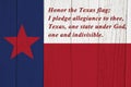 Pledge of allegiance to the Texas state flag