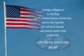 Pledge of allegiance under a magnifying glass