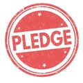 Pledge grunge rubber stamp