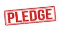 Pledge grunge rubber stamp