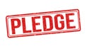 Pledge grunge rubber stamp Royalty Free Stock Photo