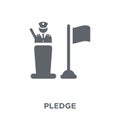 Pledge icon from Army collection.