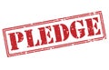 Pledge red stamp