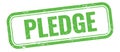 PLEDGE text on green grungy vintage stamp Royalty Free Stock Photo