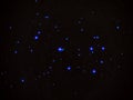 Universe stars, Pleiades opern cluster M45 in night sky Royalty Free Stock Photo