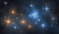 pleiades, seven sisters, asterism, open star cluster, b-type star, constellation taurus, nearest star cluster, space, universe Royalty Free Stock Photo