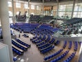 Plenary Hall of the German Bundestag in Berlin. Royalty Free Stock Photo