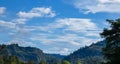 Cloudy sky over the mountains Royalty Free Stock Photo