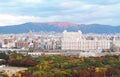 Plenty of Colorful tree with high building, Kyoto, Japan, 2017