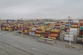 Plenty of containers are waiting for loading in the port of Salalah