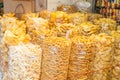 Plenty of Dried fish maw was sale in the biggest China street market Royalty Free Stock Photo