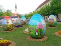 Plenty of Giant Painted Easter Eggs at Zagreb Cathedral Square