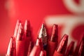 Plenty of Red Ballpoint pen Royalty Free Stock Photo