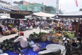 Plenty of watermelon are for sale in a street market in Vietnam