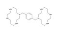 plerixafor molecule, structural chemical formula, ball-and-stick model, isolated image hematopoietic agents