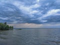 Plesheevo lake before the storm, Pereslavl Zalessky Royalty Free Stock Photo