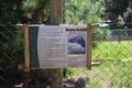 Information board about Honey Badgers in Jukani Wildlife Sanctuary, South Africa.