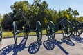 PLEVEN, BULGARIA - 20 SEPTEMBER 2015: Cannon in front of Panorama the Pleven Epopee 1877 in city of Pleven