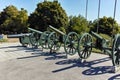 PLEVEN, BULGARIA - 20 SEPTEMBER 2015: Cannon in front of Panorama the Pleven Epopee 1877 in city of Pleven