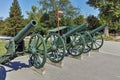 PLEVEN, BULGARIA - 20 SEPTEMBER 2015: Cannon in front of Panorama the Pleven Epopee 1877 in city of Pleven