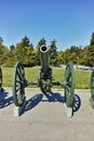 PLEVEN, BULGARIA - 20 SEPTEMBER 2015: Cannon in front of Panorama the Pleven Epopee 1877 in city of Pleven