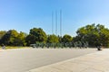 PLEVEN, BULGARIA - 20 SEPTEMBER 2015: Cannon in front of Panorama the Pleven Epopee 1877 in city of Pleven