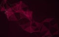 Plexus Background Abstract Dark Red Technology Network Connection Royalty Free Stock Photo