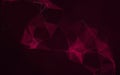 Plexus Background Abstract Data Network Structure in Dark Magenta Royalty Free Stock Photo