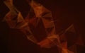 Plexus Background Abstract Geometric Network Connection in Dark Brown and Orange Royalty Free Stock Photo