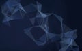 Plexus Background Abstract Technology Network Geometric Dark Blue Royalty Free Stock Photo