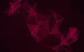 Plexus Background Abstract Technology Structure in Dark Magenta Royalty Free Stock Photo