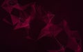 Plexus Background Deep Magenta Abstract Geometric Network Structure Royalty Free Stock Photo