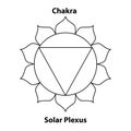 Plexus. Chakras. illustration of Hinduism and Buddhism. yoga chakra icons are isolated on white. For design, Royalty Free Stock Photo