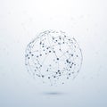Plexus data visualisation. Complex chemical node connection. Internet concept. Wireframe network structure. Vector Royalty Free Stock Photo