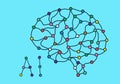 Plexus neural network. Abstract AI brain. Vector