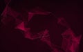 Plexus Technology Background with Abstract Deep Pink Network Connection Structure Royalty Free Stock Photo