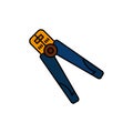 Plier, Building, Construction, Crimping, Tool, Work  Flat Color Icon. Vector icon banner Template Royalty Free Stock Photo